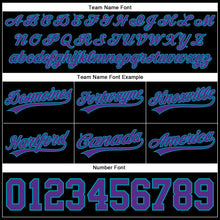 Load image into Gallery viewer, Custom Black Purple-Teal Authentic Throwback Basketball Shorts