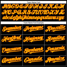 Load image into Gallery viewer, Custom Black Yellow-Orange Authentic Baseball Jersey