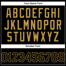 Load image into Gallery viewer, Custom Black Old Gold Authentic Baseball Jersey