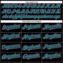 Load image into Gallery viewer, Custom Black Pink-Aqua Authentic Baseball Jersey