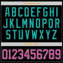 Load image into Gallery viewer, Custom Black Pink-Aqua Authentic Baseball Jersey