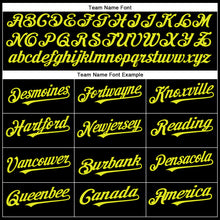 Load image into Gallery viewer, Custom Black Neon Yellow Authentic Baseball Jersey