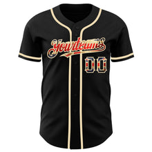 Load image into Gallery viewer, Custom Black Vintage UK Flag-City Cream Authentic Baseball Jersey