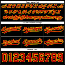 Load image into Gallery viewer, Custom Black Red-Gold Authentic Basketball Shorts