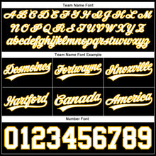 Load image into Gallery viewer, Custom Black White-Gold Authentic Basketball Shorts