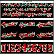 Load image into Gallery viewer, Custom Black Red-Kelly Green Authentic Basketball Shorts