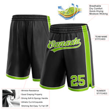 Load image into Gallery viewer, Custom Black Neon Green-White Authentic Basketball Shorts