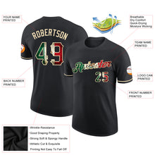 Load image into Gallery viewer, Custom Black Vintage Mexican Flag-City Cream Performance T-Shirt