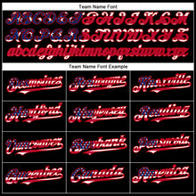 Load image into Gallery viewer, Custom Black USA Flag-Red Performance T-Shirt