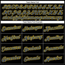 Load image into Gallery viewer, Custom Black Royal-Yellow Performance T-Shirt