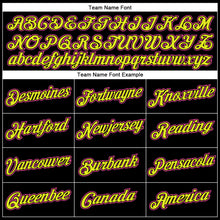 Load image into Gallery viewer, Custom Black Pink-Neon Yellow Performance T-Shirt