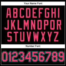 Load image into Gallery viewer, Custom Black Neon Pink-Aqua Performance T-Shirt