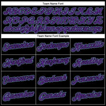 Load image into Gallery viewer, Custom Black Purple-Light Blue Performance T-Shirt