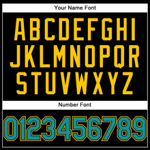 Load image into Gallery viewer, Custom Black Teal-Yellow Performance T-Shirt