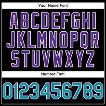 Load image into Gallery viewer, Custom Black Teal-Purple Performance T-Shirt