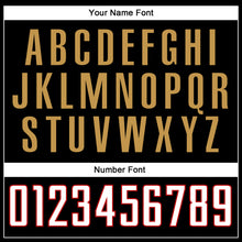 Load image into Gallery viewer, Custom Black White Red-Old Gold Authentic Throwback Basketball Jersey