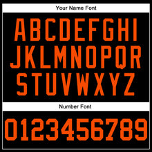 Load image into Gallery viewer, Custom Black Orange Authentic Throwback Basketball Jersey