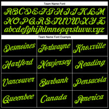 Load image into Gallery viewer, Custom Black Neon Green Authentic Throwback Basketball Jersey