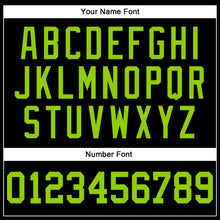 Load image into Gallery viewer, Custom Black Neon Green Authentic Throwback Basketball Jersey