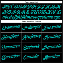 Load image into Gallery viewer, Custom Black Aqua Authentic Throwback Basketball Jersey