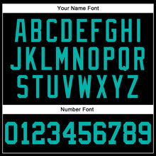 Load image into Gallery viewer, Custom Black Aqua Authentic Throwback Basketball Jersey