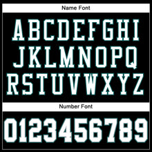 Load image into Gallery viewer, Custom Black White-Midnight Green Mesh Authentic Football Jersey
