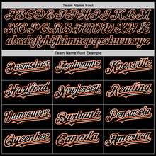 Load image into Gallery viewer, Custom Black Orange-White Authentic Baseball Jersey