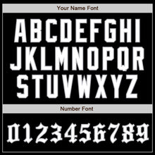 Load image into Gallery viewer, Custom Black Gray Pinstripe White Authentic Baseball Jersey