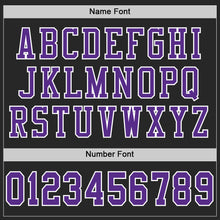 Load image into Gallery viewer, Custom Black Purple-White Mesh Authentic Football Jersey
