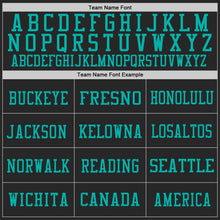 Load image into Gallery viewer, Custom Black Pink-Aqua Mesh Authentic Football Jersey