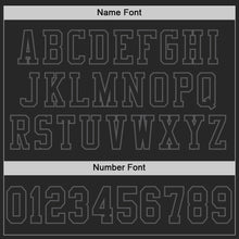 Load image into Gallery viewer, Custom Black Steel Gray Mesh Authentic Football Jersey