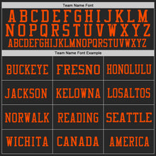 Load image into Gallery viewer, Custom Black Kelly Green-Orange Mesh Authentic Football Jersey