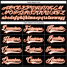 Load image into Gallery viewer, Custom Black White-Orange Hockey Lace Neck Jersey