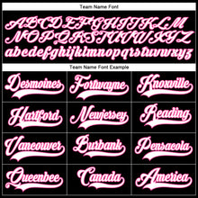 Load image into Gallery viewer, Custom Black White-Pink Hockey Lace Neck Jersey