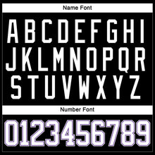 Load image into Gallery viewer, Custom Black White-Purple Hockey Lace Neck Jersey