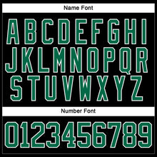 Load image into Gallery viewer, Custom Black White-Kelly Green Hockey Lace Neck Jersey