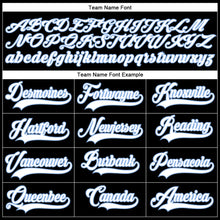 Load image into Gallery viewer, Custom Black White-Light Blue Hockey Lace Neck Jersey