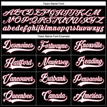 Load image into Gallery viewer, Custom Black White-Crimson Hockey Lace Neck Jersey