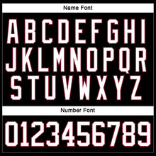 Load image into Gallery viewer, Custom Black White-Crimson Hockey Lace Neck Jersey