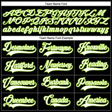 Load image into Gallery viewer, Custom Black White-Neon Green Hockey Lace Neck Jersey