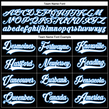 Load image into Gallery viewer, Custom Black White-Powder Blue Hockey Lace Neck Jersey