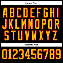 Load image into Gallery viewer, Custom Black Gold-Red Hockey Lace Neck Jersey