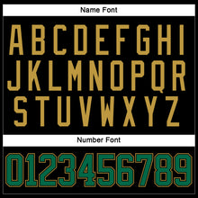 Load image into Gallery viewer, Custom Black Kelly Green-Old Gold Hockey Lace Neck Jersey