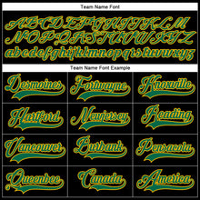 Load image into Gallery viewer, Custom Black Kelly Green-Gold Hockey Lace Neck Jersey