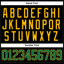 Load image into Gallery viewer, Custom Black Kelly Green-Gold Hockey Lace Neck Jersey