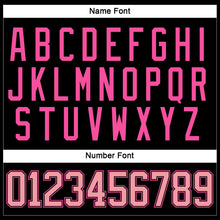 Load image into Gallery viewer, Custom Black Medium Pink-Pink Hockey Lace Neck Jersey