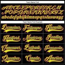 Load image into Gallery viewer, Custom Black Neon Yellow-Pink Hockey Lace Neck Jersey