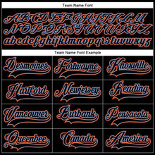 Load image into Gallery viewer, Custom Black Powder Blue-Orange Hockey Lace Neck Jersey