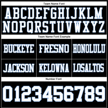 Load image into Gallery viewer, Custom Black White-Light Blue Authentic Football Jersey