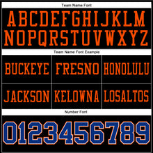 Load image into Gallery viewer, Custom Black Royal-Orange Authentic Football Jersey